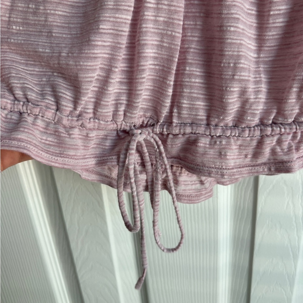 FREE PEOPLE Dorothy Blouse Pink Puff Fawn Cropped Top Blouse Boho Preppy Sz XS - Picture 6 of 7